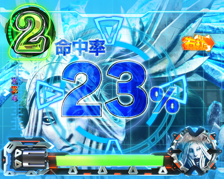 Pゴッドイーター究極一閃　神バトルRUSH BURST　サクヤモード　バトル前半　命中率23％