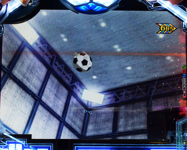 eフィーバーブルーロック ラッキートリガー中のリーチ演出 ルーズボール分岐