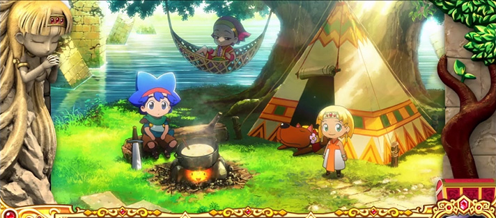クレアの秘宝伝~はじまりの扉と太陽の石~ボーナストリガーver. 通常時のステージ 水辺