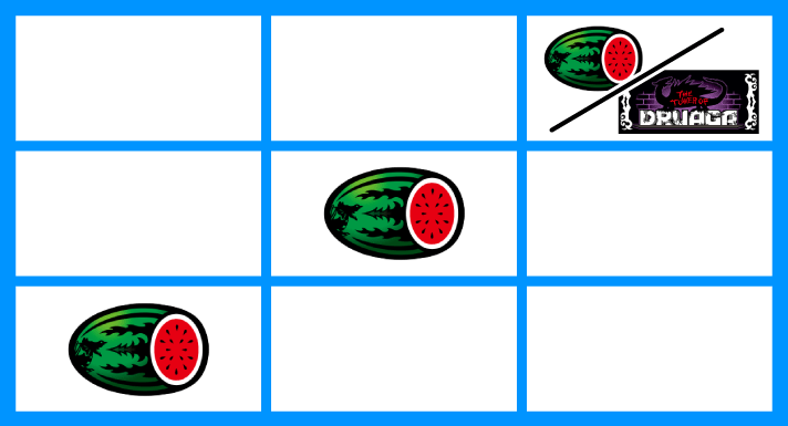 スマスロ/SLOT ドルアーガの塔　斜めスイカ（右上がり）の停止形　払い出し4枚