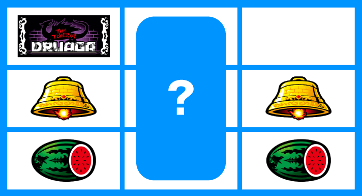 スマスロ/SLOT ドルアーガの塔　リーチ目　左リールBAR付近　ベル・スイカテンパイ