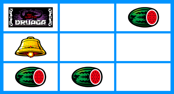 スマスロ/SLOT ドルアーガの塔　リーチ目　左リールBAR付近　下段スイカテンパイハズレ