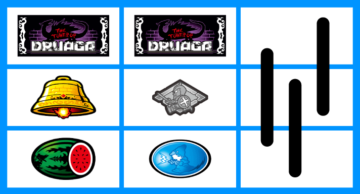 スマスロ/SLOT ドルアーガの塔　リーチ目　左リールBAR付近　上段BARテンパイ