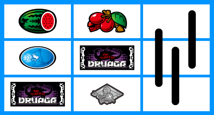 スマスロ/SLOT ドルアーガの塔　リーチ目　左リールBAR付近　右上がりBARテンパイ