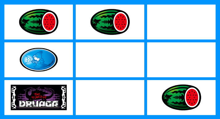 スマスロ/SLOT ドルアーガの塔　リーチ目　左リールBAR付近　上段スイカテンパイハズレ