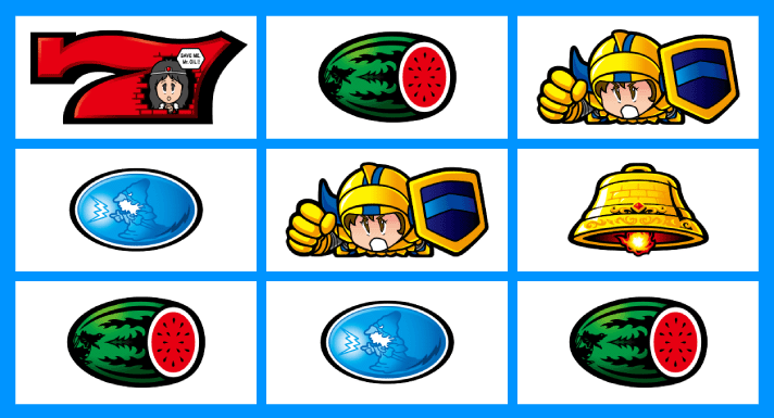 スマスロ/SLOT ドルアーガの塔　リーチ目　左リール赤7付近　スイカ大山型