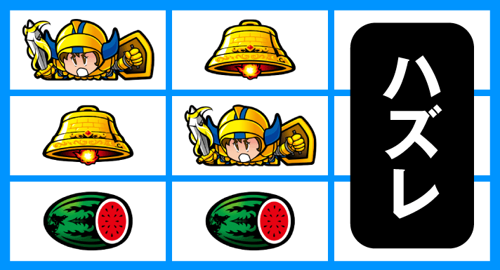 スマスロ/SLOT ドルアーガの塔　リーチ目　2連ギル狙い　中リールスイカ＋ギル停止時　下段スイカテンパイハズレ