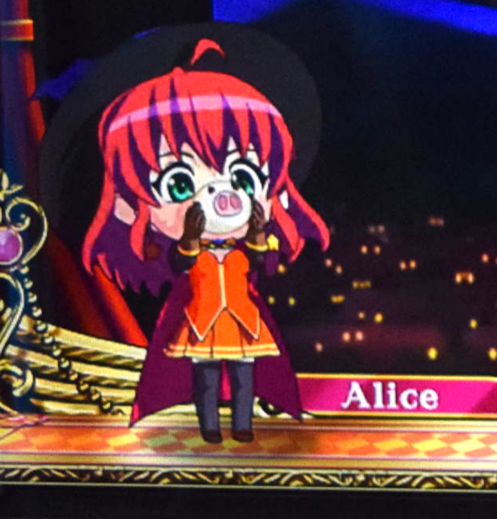 マジカルハロウィン ボーナストリガー　ジュークボックスモード　ミニキャラ　アリス　食べる