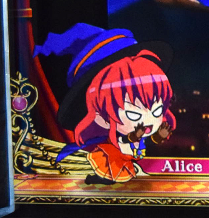 マジカルハロウィン ボーナストリガー　ジュークボックスモード　ミニキャラ　アリス　怒る