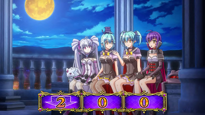 マジカルハロウィン ボーナストリガー　すべりコマ数表示機能　2　0　0　フロスト　ルル　ルラ　ノワール