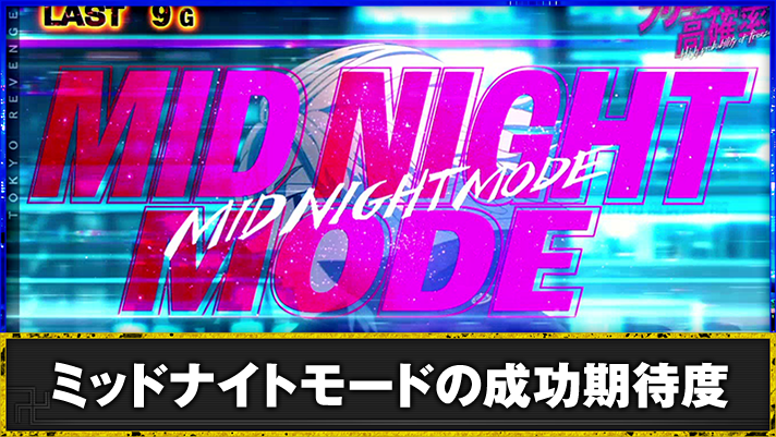 スマスロ 東京リベンジャーズ　ミッドナイトモード　突入画面