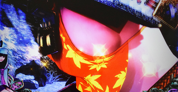 スマスロ 新鬼武者3　鬼モード　お初ジャンプ　紅葉柄
