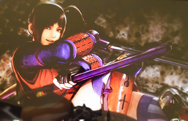 スマスロ 新鬼武者3　ステージチェンジ　アイキャッチ　茜　白背景