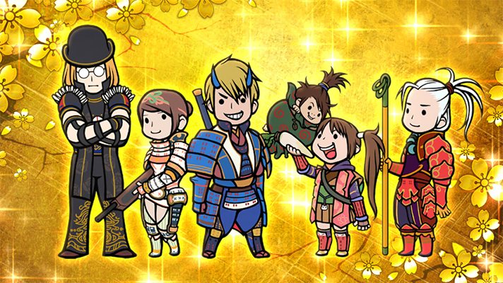 スマスロ 新鬼武者3　AT終了画面　デフォルメキャラ集合