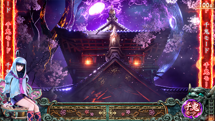 スマスロ 新鬼武者3　前兆ステージ　鬼モード　千鬼モード