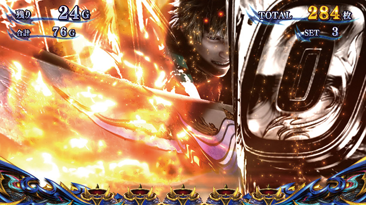 スマスロ 新鬼武者3　AT　一閃フリーズ発生