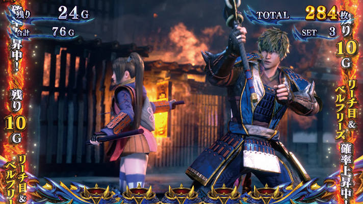 スマスロ 新鬼武者3　AT　リーチ目高確　赤帯