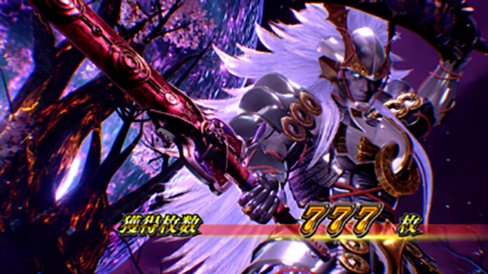 スマスロ 新鬼武者3　ボーナス終了画面　覚醒鬼武者