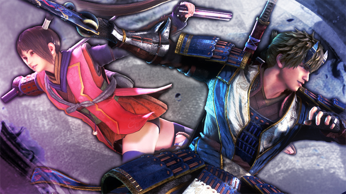 スマスロ 新鬼武者3　AT終了画面　蒼鬼＆茜　設定2以上