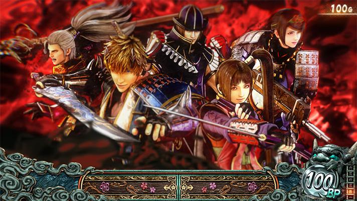 スマスロ 新鬼武者3 アイキャッチ 赤背景