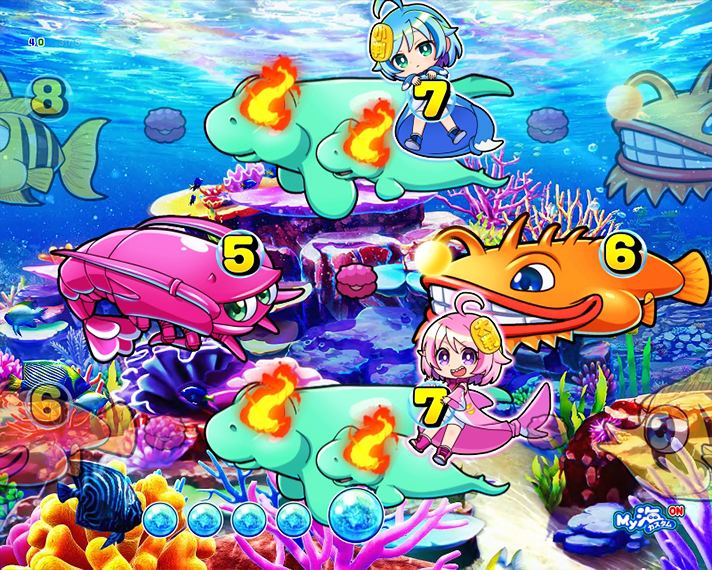 Pスーパー海物語IN沖縄6　演出情報　スペック　モード共通予告　新キャラ演出　こばぴた演出　図柄こばぴた　予告演出