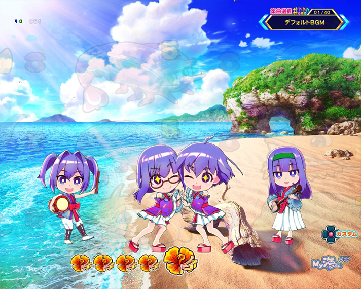 Pスーパー海物語IN沖縄6　演出情報　スペック　モード別予告・演出　沖縄モード　ミニキャラステップアップ予告　予告演出　SU2
