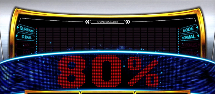 SHAKE BONUS TRIGGER　パーセント演出　80％