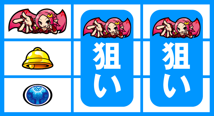 SHAKE BONUS TRIGGER ボーナス察知手順 左リールナディアまで4コマ滑り 中・右リールナディア狙い