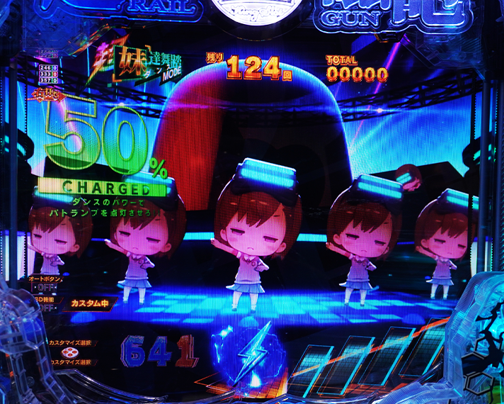 eとある科学の超電磁砲 PHASE NEXT 演出情報 ラッキートリガーLT 超 超電磁砲RUSH シスターズダンスモード 50%