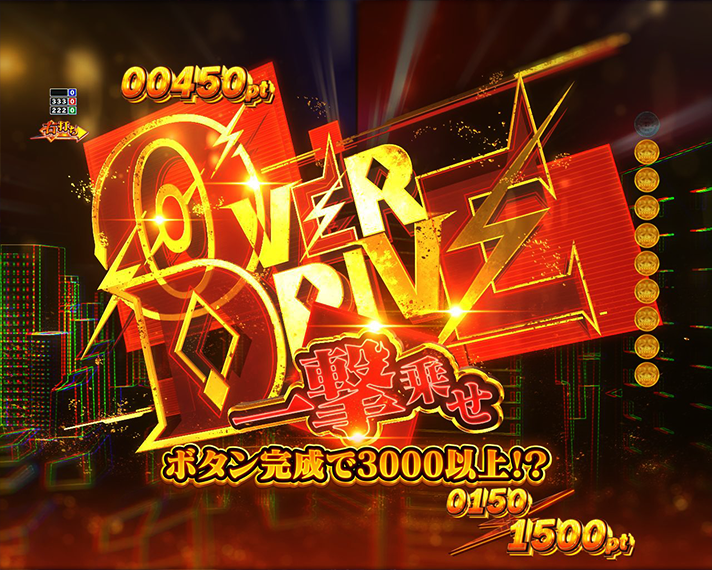 eとある科学の超電磁砲 PHASE NEXT ラッキートリガー中大当たり OVER DRIVE 上乗せ 一撃乗せ