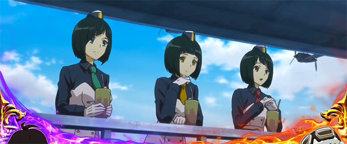 L 荒野のコトブキ飛行隊　激闘ラッシュ　セット開始画面　アディ&ベティ&シンディ