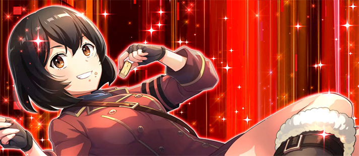 L 荒野のコトブキ飛行隊　セット開始画面　キリエ+赤背景