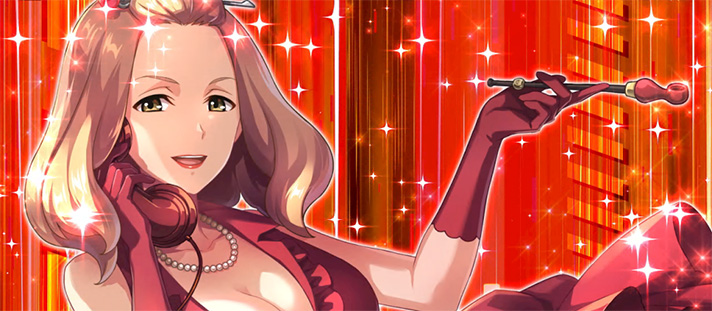 L 荒野のコトブキ飛行隊　セット開始画面　マダム・ルゥルゥ +赤背景