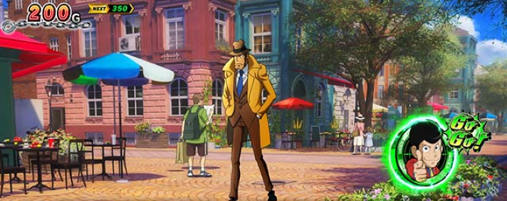 L主役は銭形5　通常時　捜査ポイント0pt到達　キャラアイコン緑　ルパン