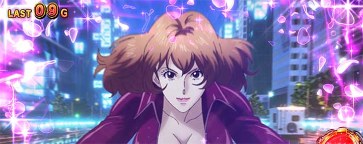 L主役は銭形5　ST「デカタイム」　不二子バイク演出