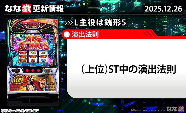 L主役は銭形5　更新情報の概要　TOP画像