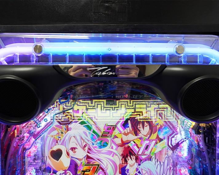 eノーゲーム・ノーライフ 演出情報 リーチ前予告 電源ボタン一発告知