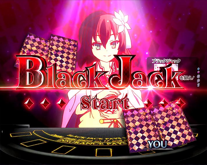 eノーゲーム・ノーライフ 演出情報 下位RUSH・ラッキートリガー中のリーチ信頼度 ブラックジャックリーチ