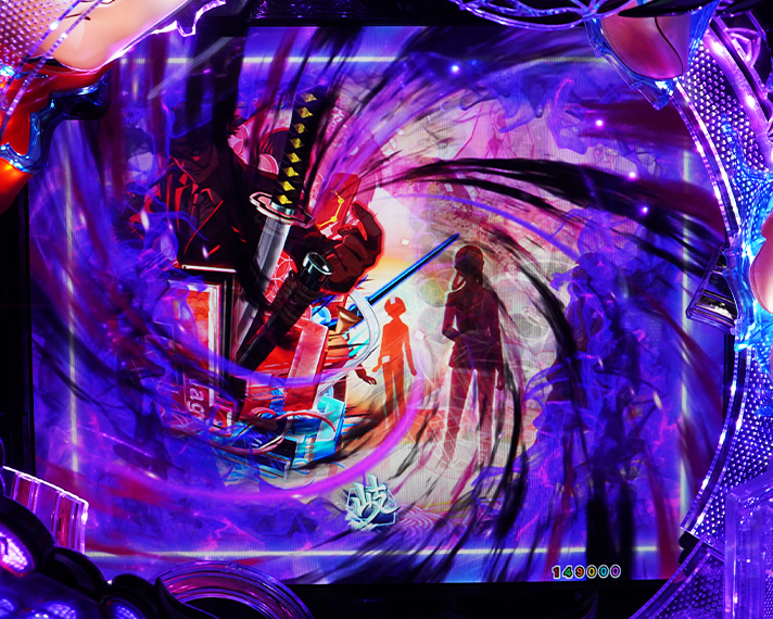 e フィーバーもののがたり　演出情報　リーチ前予告　マレビト覗き予告