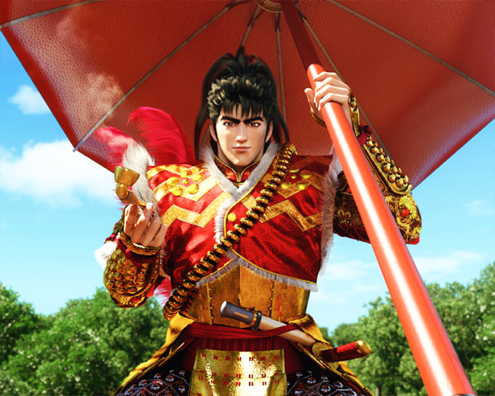 e花の慶次～黄金の一撃　笑福モード専用演出　リーチ前予告　鉄傘SU予告