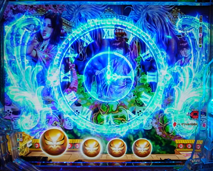 e花の慶次～黄金の一撃　笑福モード中の予告信頼度　先読み　時計先読み予告