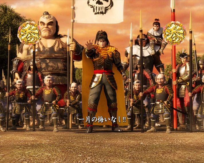 e花の慶次～黄金の一撃　リーチ演出・信頼度共通　破リーチ　蓮の花の如く