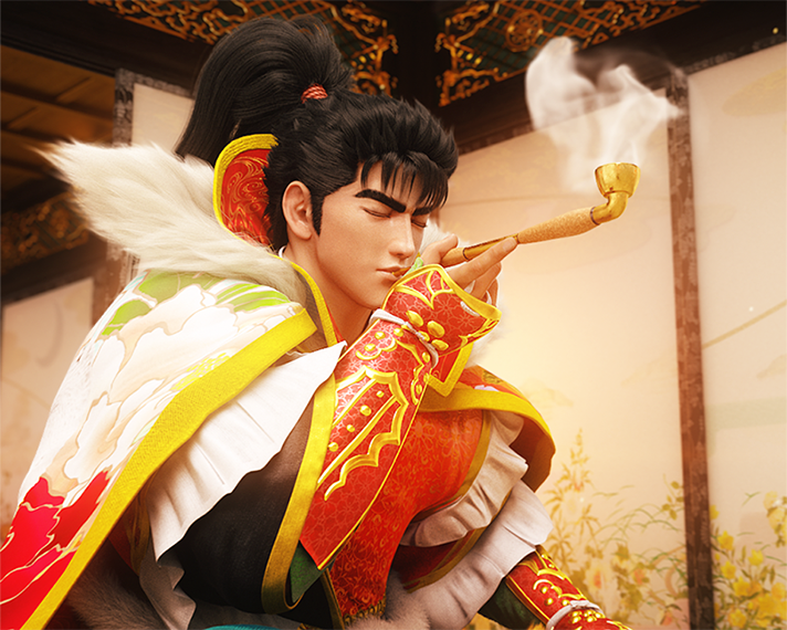 e花の慶次~黄金の一撃 通常時の裏ボタン キセル演出