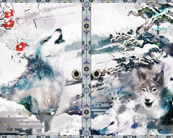 e花の慶次~黄金の一撃 通常時の裏ボタン 新襖演出