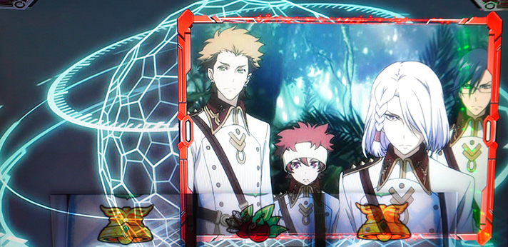 Lパチスロ 革命機ヴァルヴレイヴ2 CZ・ボーナス終了画面 赤枠(ドルシア軍4人)