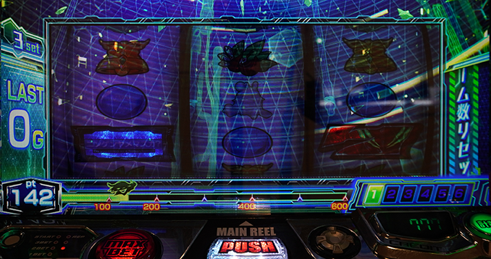 Lパチスロ 革命機ヴァルヴレイヴ2 電脳ゾーン終了時 PUSHボタン点灯