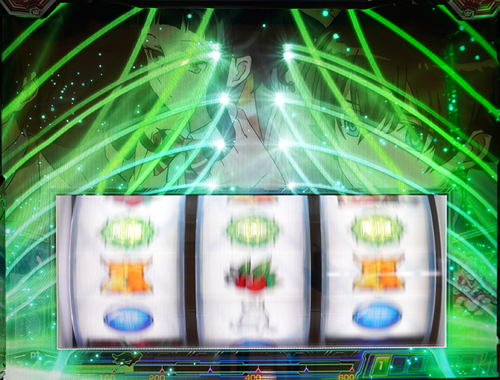 Lパチスロ 革命機ヴァルヴレイヴ2　通常時の演出　羽根煽り演出