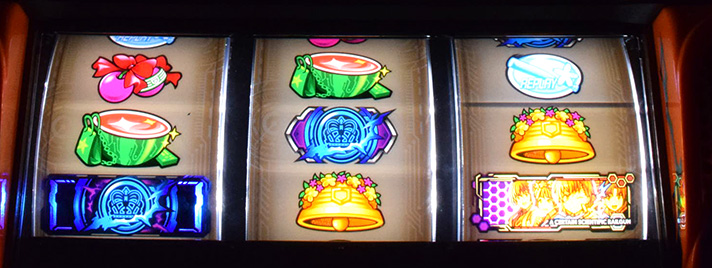 スマスロ とある科学の超電磁砲2　チェリー　停止形　左リール上段チェリー停止