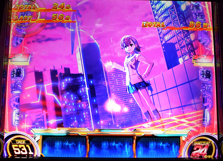 スマスロ とある科学の超電磁砲2　AT「超電磁砲DRIVE」　ゲーム数カウンタ　赤