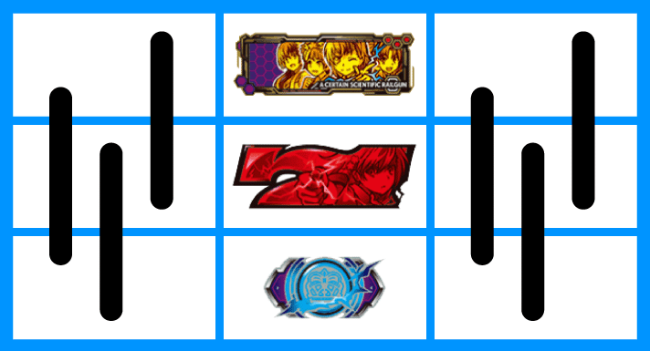 スマスロ とある科学の超電磁砲2　超電磁砲コイン1確目　中押し中段赤7停止